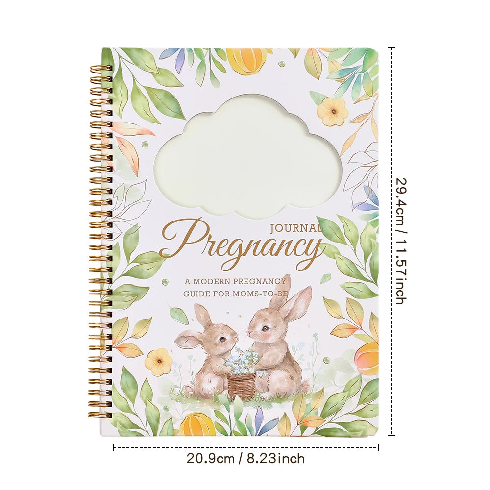96 Sheets First-Time Mom Pregnancy Journal Memory Book with Weekly Planning & Sonogram Spaces Stickers Thoughtful Gift for Baby