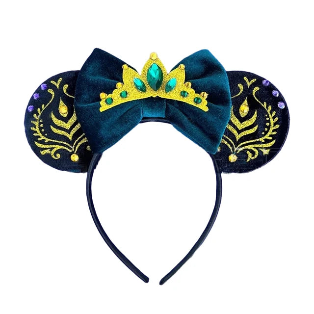 Beauty and Beast Baby Headbands Girls Belle Hair Accessories Enchanted Rose Ear Hairband Kid Crown Bow Headwear Baby Photography