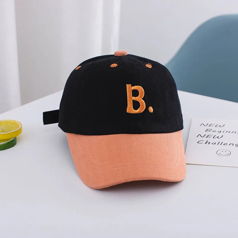 Spring Summer Letter Baby Baseball Cap Fashion Outdoor Sport Kids Sun Hat Adjustable Toddler Boys Girls Peaked Baby Turban Hats