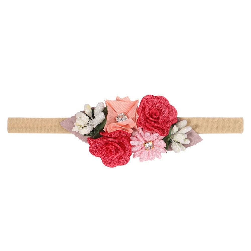 Baby Girl Headband Cute Flower Elastic Hair Band Newborn Head Toddler Headband Headwear Baby Hair Accessories Easter Gifts