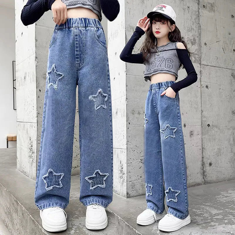 Kids Clothes Baby Girls Pants Sweatpants Children's Clothing Denim jeans Autumn Streetwear Spring Casual Kids Pants