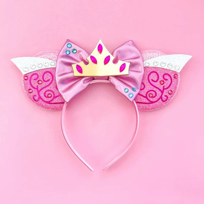 Beauty and Beast Baby Headbands Girls Belle Hair Accessories Enchanted Rose Ear Hairband Kid Crown Bow Headwear Baby Photography
