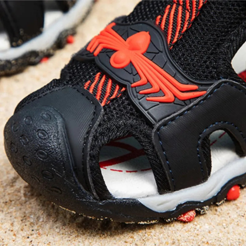 Boys Sandals  Summer Kids Beach Shoes Children Shoes Cartoon Spiderman Boys Shoes Baby Sandals Soft Toddler Kids Sandals