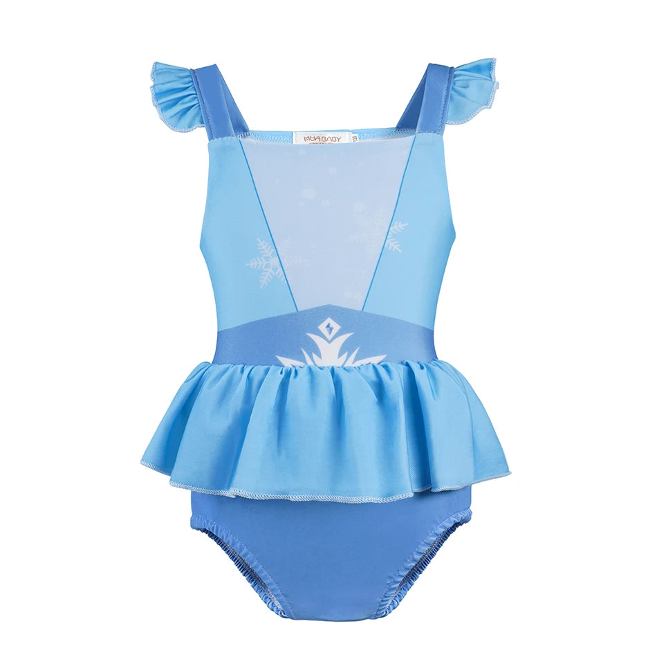 Baby girls swimsuit and kids beach swimsuit, Princess collection, 2 piece swimsuit
