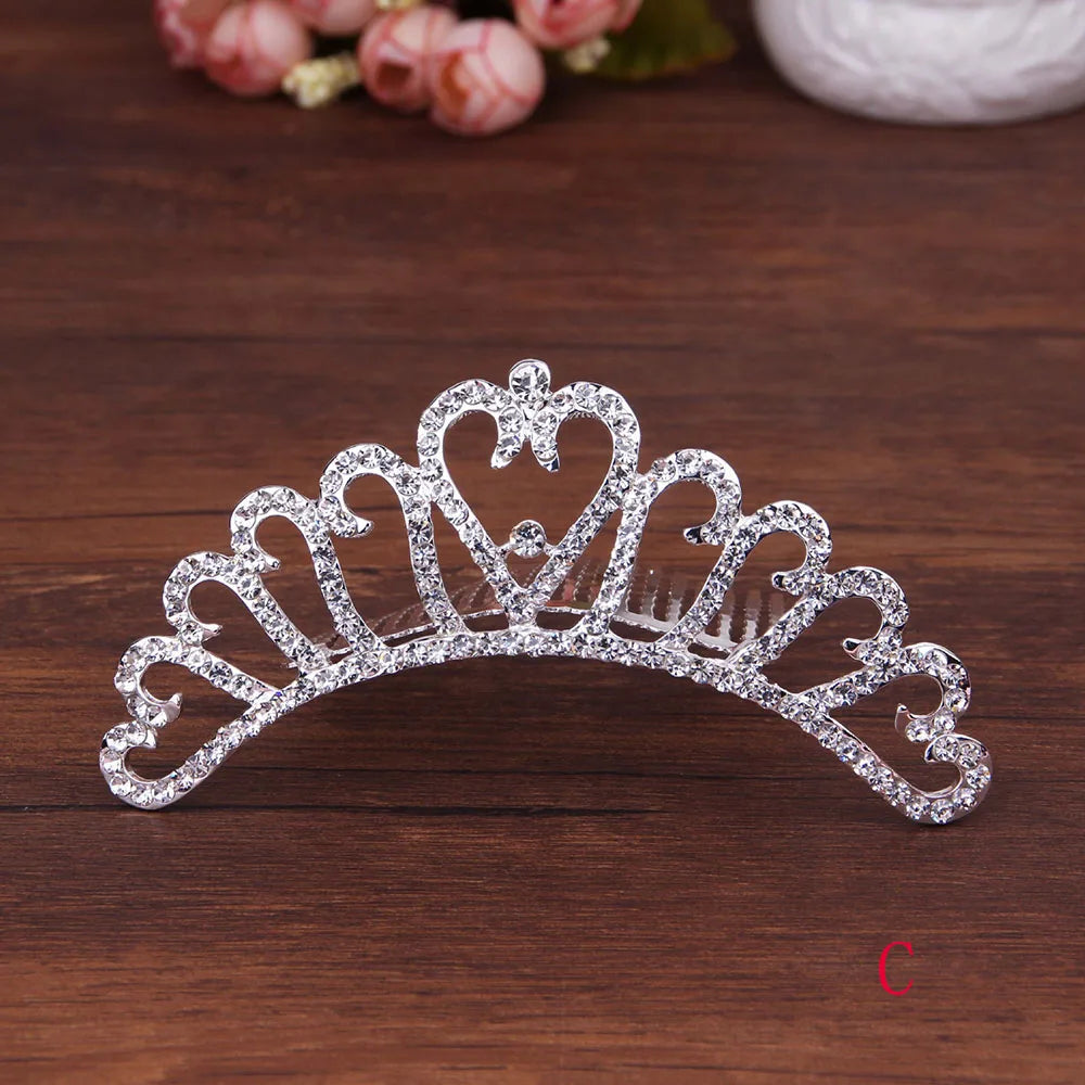 Children Stylish Hair Comb Sweet Headband Tiara Shiny Headwear Wedding  Jewelry Hair  Styling Accessories Fashion Accessories