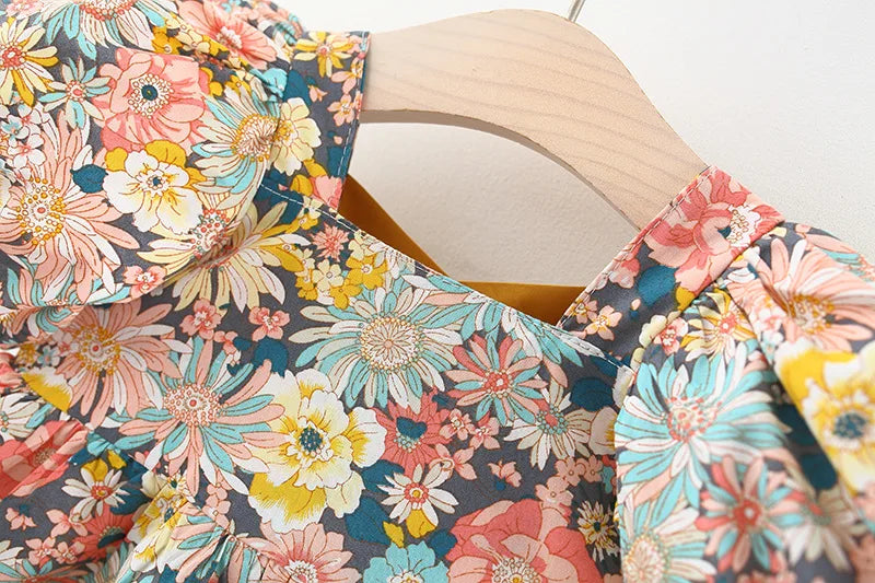 Toddler Baby Girls Clothes Summer Short Sleeve Floral Princess Birthday Dress Dresses For Girl Baby Clothing Thin Costume Dress