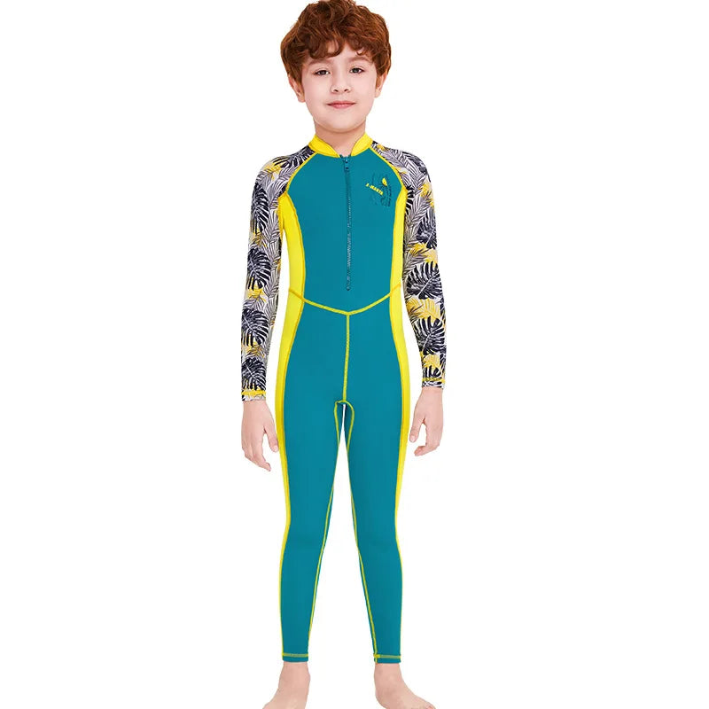 Kids UPF50+ Diving Suit Wetsuits Children's Spandex Wetsuit for Boys Girls Swimming Rash Guard Surfing Kayak Clothes