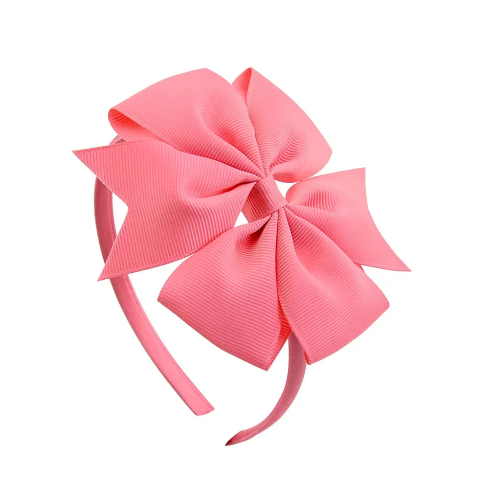 1 Piece Ribbon Handmade Hair Bows Hairbands for Baby Girls 20 Colors Cute Bowknot Solid Headband Headwear Baby Hair Accessories