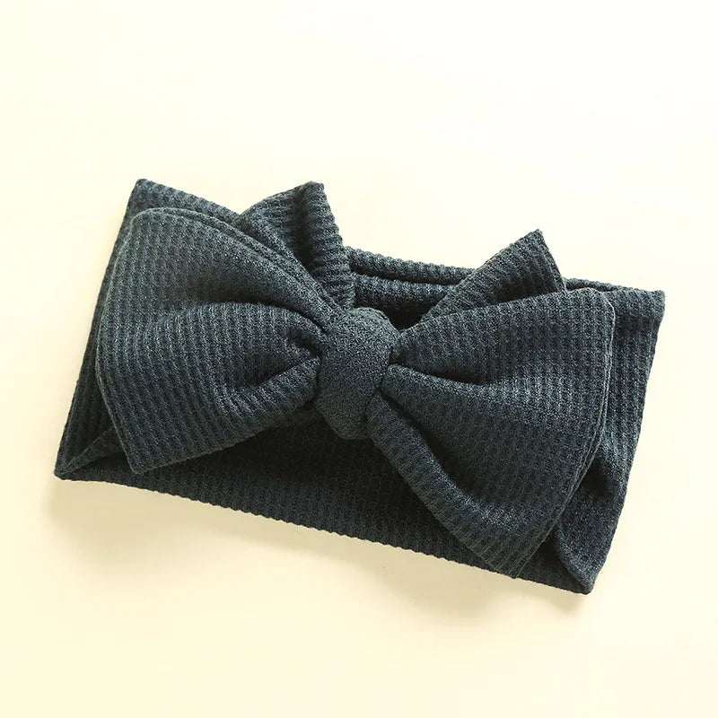 Baby Girl Hair Accessories Baby Headband Newborn Children's Headwear Knit Big Bow Double Layer Kids Hair Band Turban Headdress
