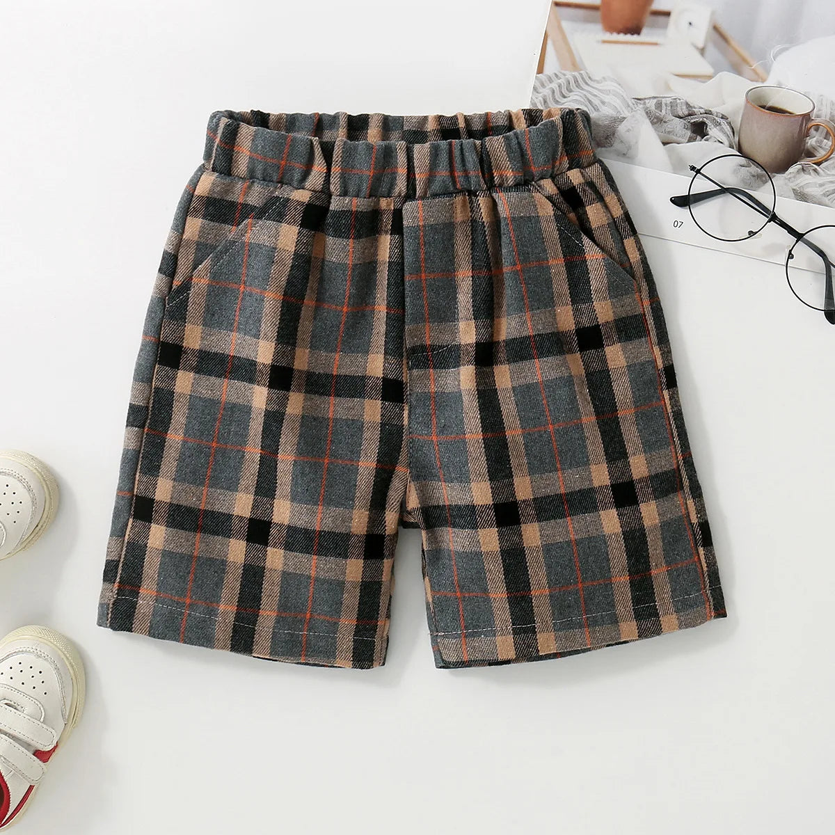 2025 New Boys Fashion Woven Shorts Children's Summer Outerwear Trendy Handsome Formal Suit Dress Pants ﻿