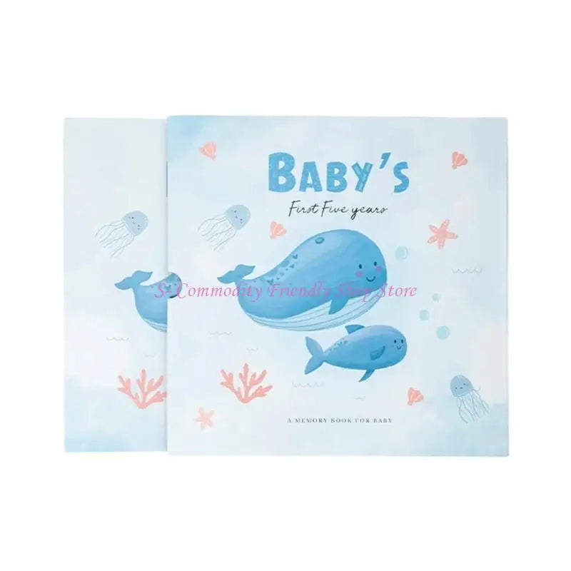 85AE Baby Memory Book Milestones Scrapbook For First Steps Handprints Journal