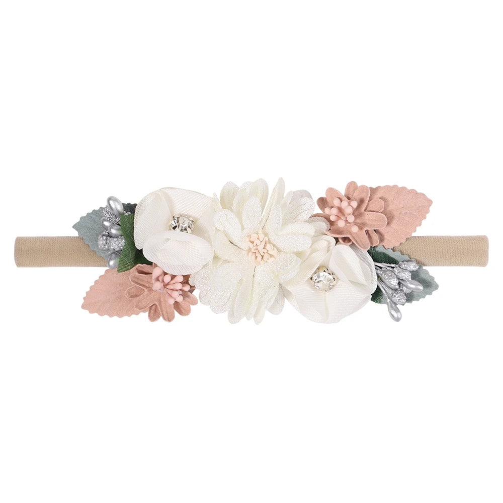 Baby Girl Headband Cute Flower Elastic Hair Band Newborn Head Toddler Headband Headwear Baby Hair Accessories Easter Gifts