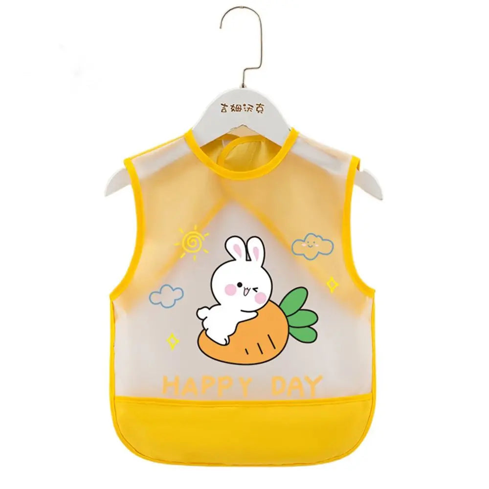 Cartoon Animal Pattern Baby Feeding Bib Anti-dirty Sleeveless Sleeveless Bibs Rabbit Comfortable Saliva Towel Burp Apron Summer