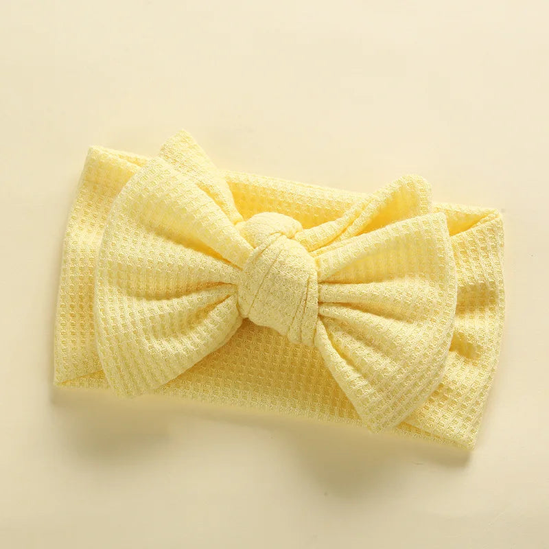 Baby Girl Hair Accessories Baby Headband Newborn Children's Headwear Knit Big Bow Double Layer Kids Hair Band Turban Headdress