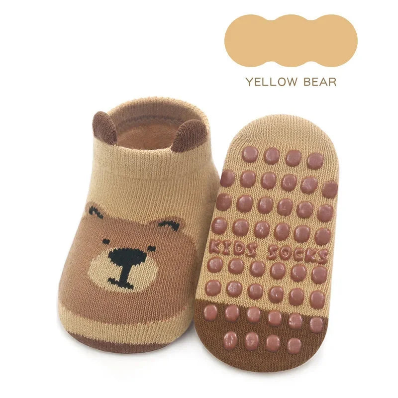 Cute Cartoon Animals Baby Socks Autumn Winter Baby Boys Girls Anti Slip Socks Soft Toddler Kids Floor Sock
