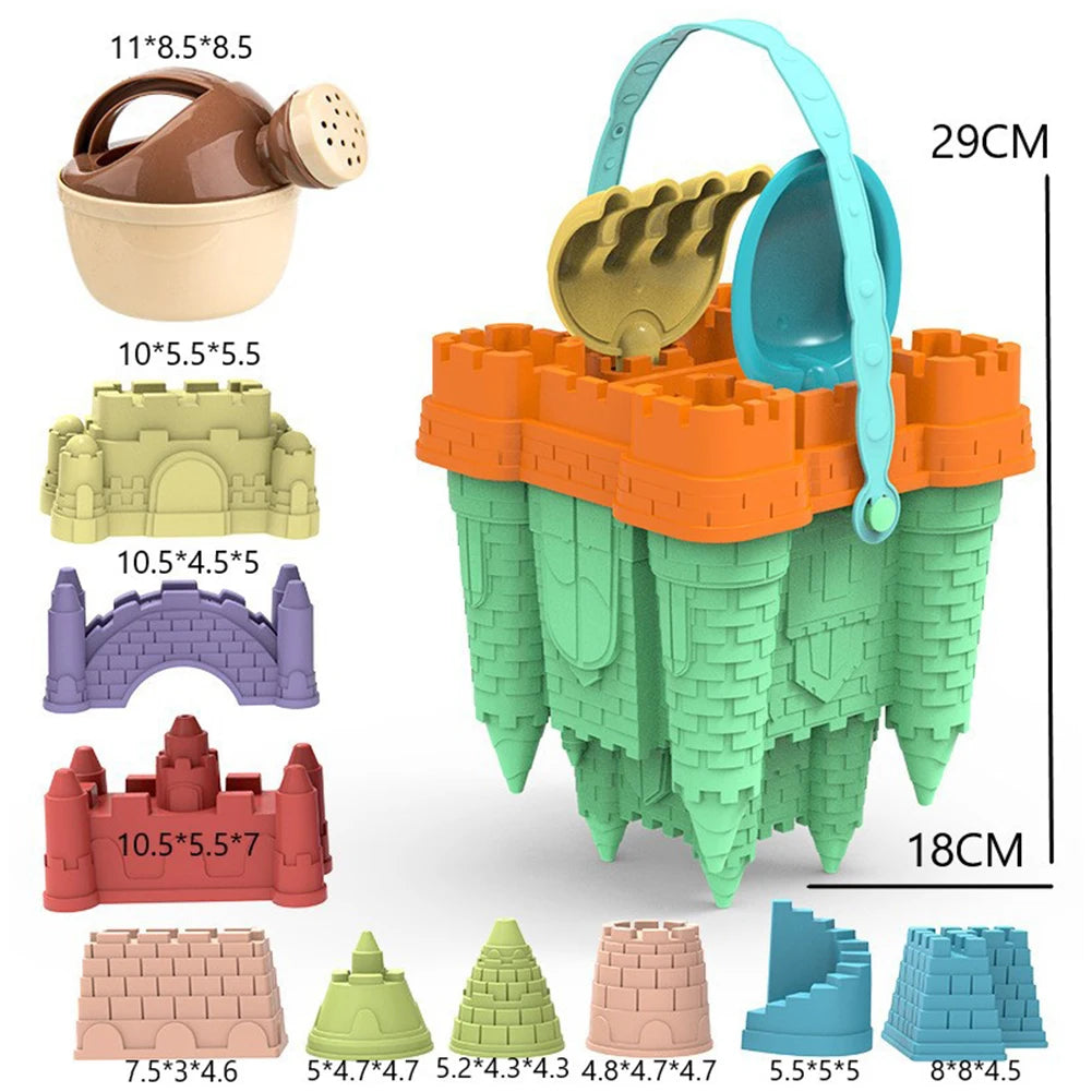 Beach Castle Bucket Play Sand Set Toys Sand Scoop Children Summer Hobbies Water Fun Beach Toys for Kids Family Interactive Toys