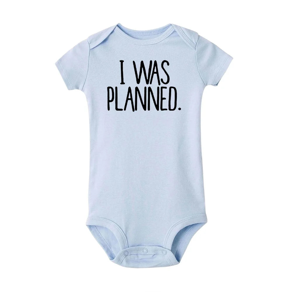 Twins Baby Bodysuit I Was Planned and I Was A Surprise Newborn Toddler Jumpsuit Boys Girls Funny Baby Outfits Infant Shower Gift