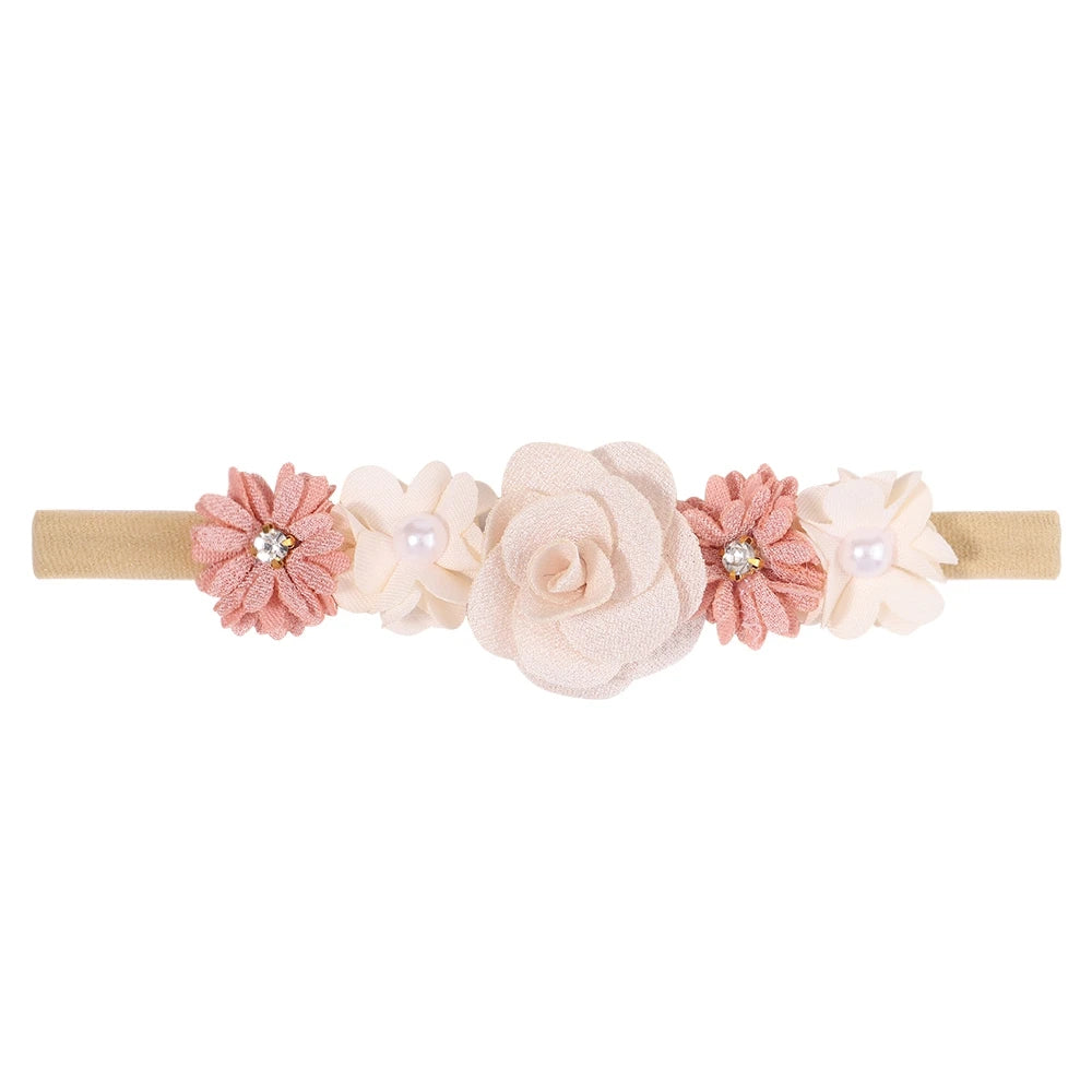 Baby Girl Headband Cute Flower Elastic Hair Band Newborn Head Toddler Headband Headwear Baby Hair Accessories Easter Gifts