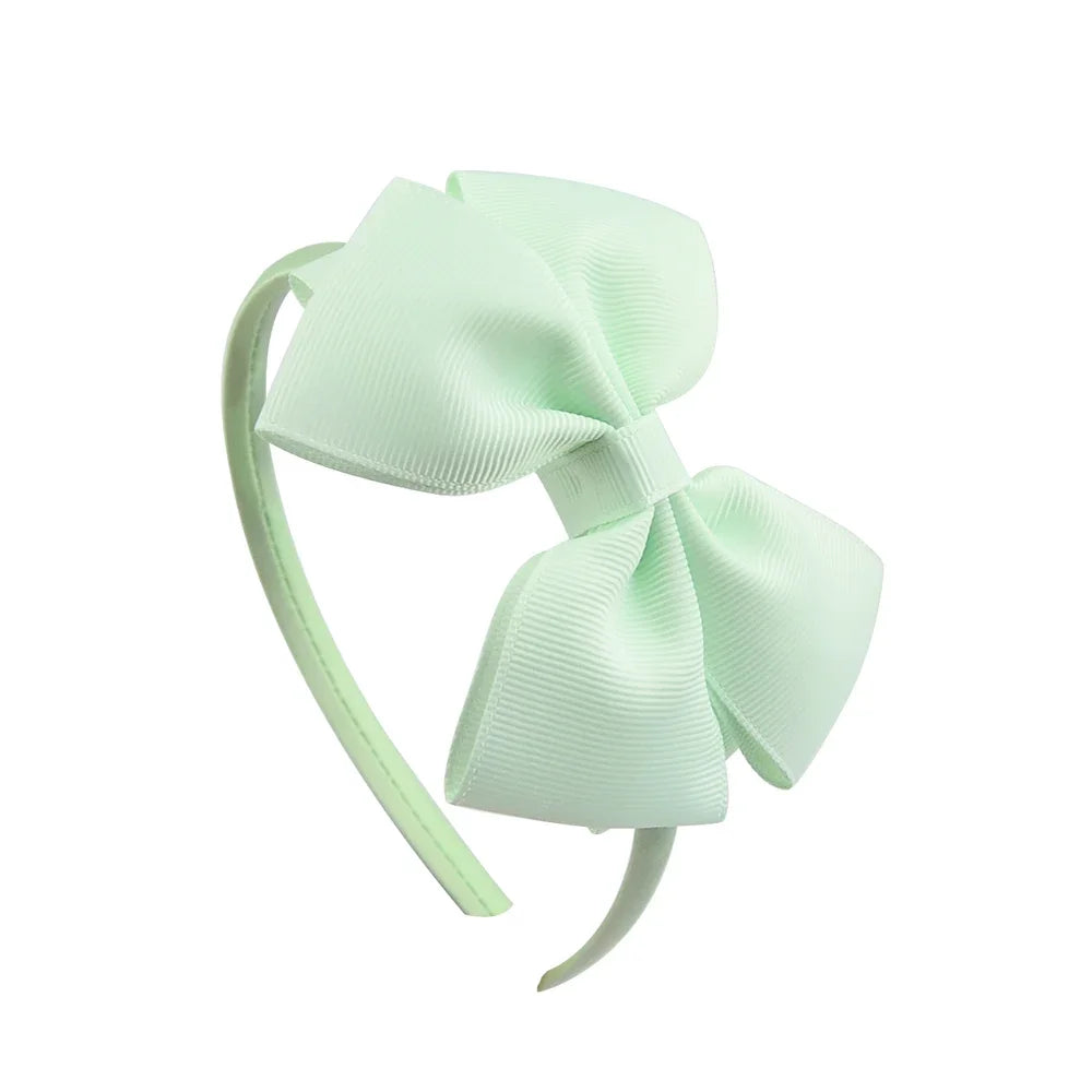 1 Piece Ribbon Handmade Hair Bows Hairbands for Baby Girls 20 Colors Cute Bowknot Solid Headband Headwear Baby Hair Accessories