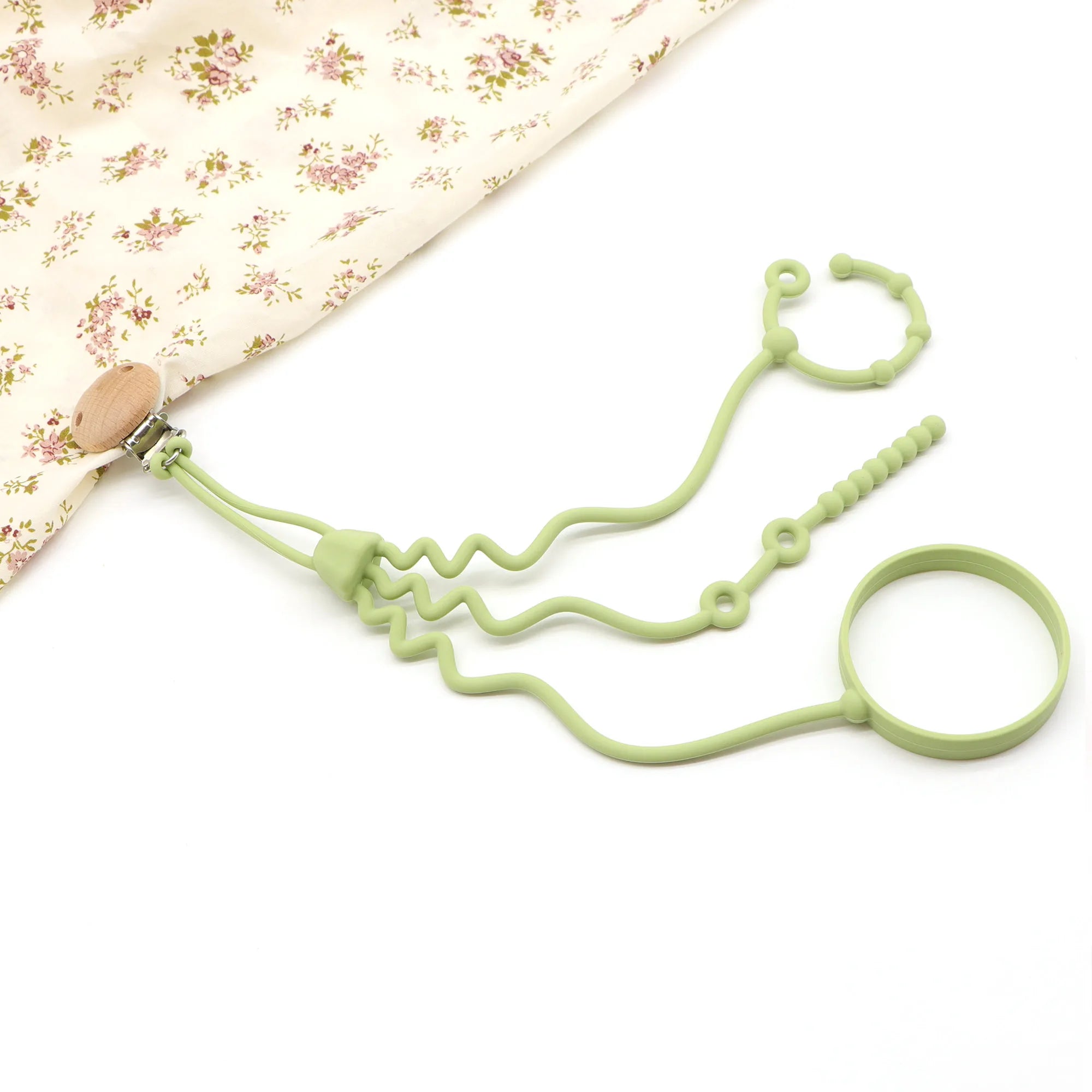 Silicone Pacifier Chain, Adjustable Pacifier Chain With Clip, Stroller Bottle Holder, Thanksgiving Day And Christmas Gifts