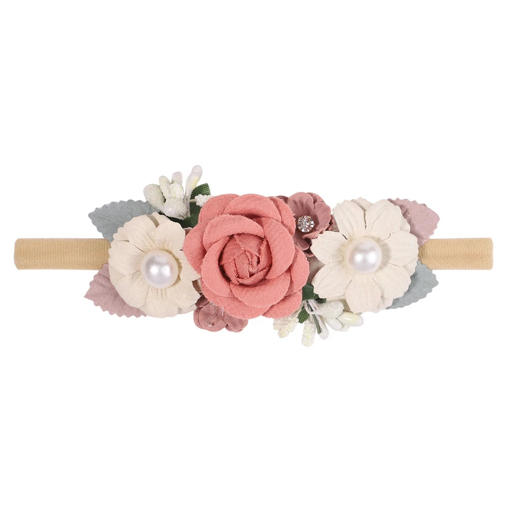 Baby Girl Headband Cute Flower Elastic Hair Band Newborn Head Toddler Headband Headwear Baby Hair Accessories Easter Gifts
