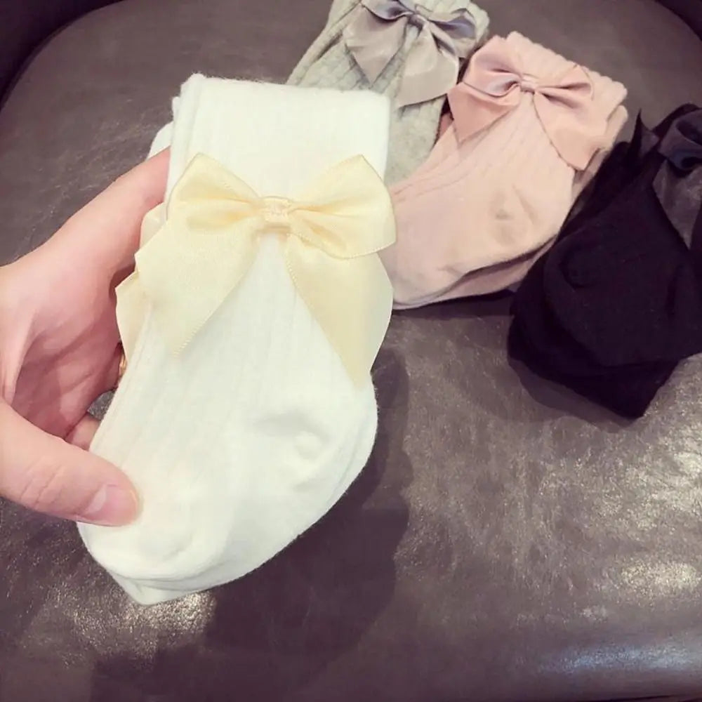 8Pairs Soft Bowknot Baby Cotton Socks Breathable Stripe Toddle Short Tube Socks Autumn Spring Cute Infant Solid Socks Gifts