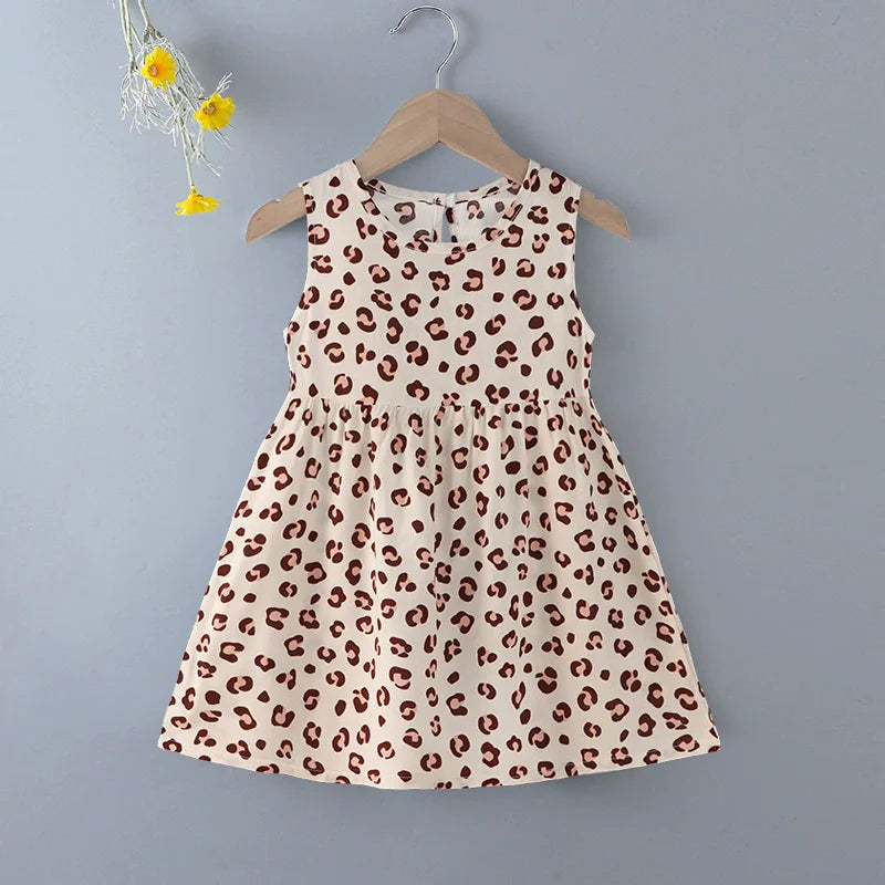 Baby Girls Summer Dress Sleeveless Cute Print Children's Dresses Cotton Toddler Kids Party Sundress Clothes Baby Clothing Skirts