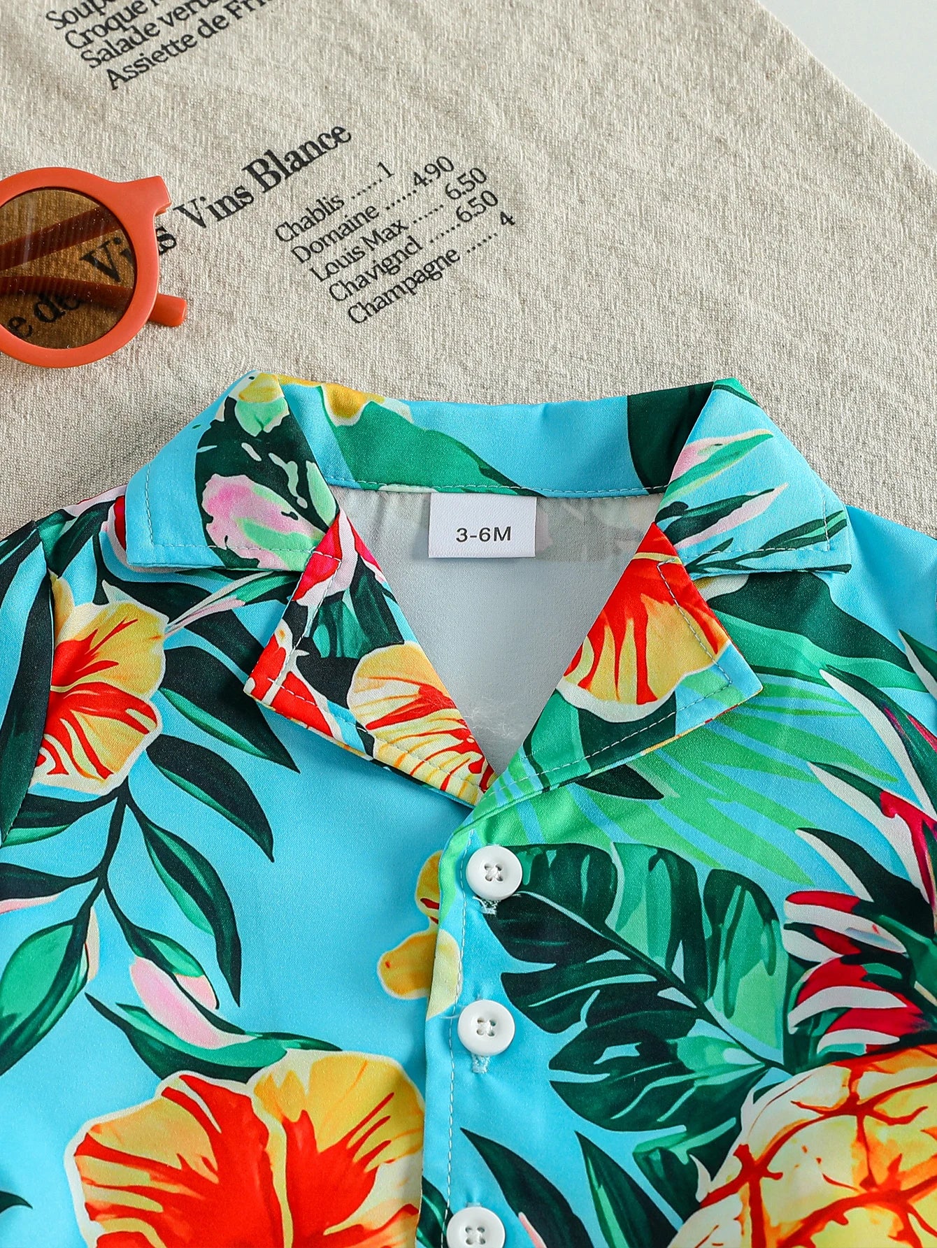 Summer Kids Beach Shirt Set Boys Baby Loose Printed Shirts Fashion Vacation Style Short Sleeve+short Pants Outfits For 1-3Y Sets
