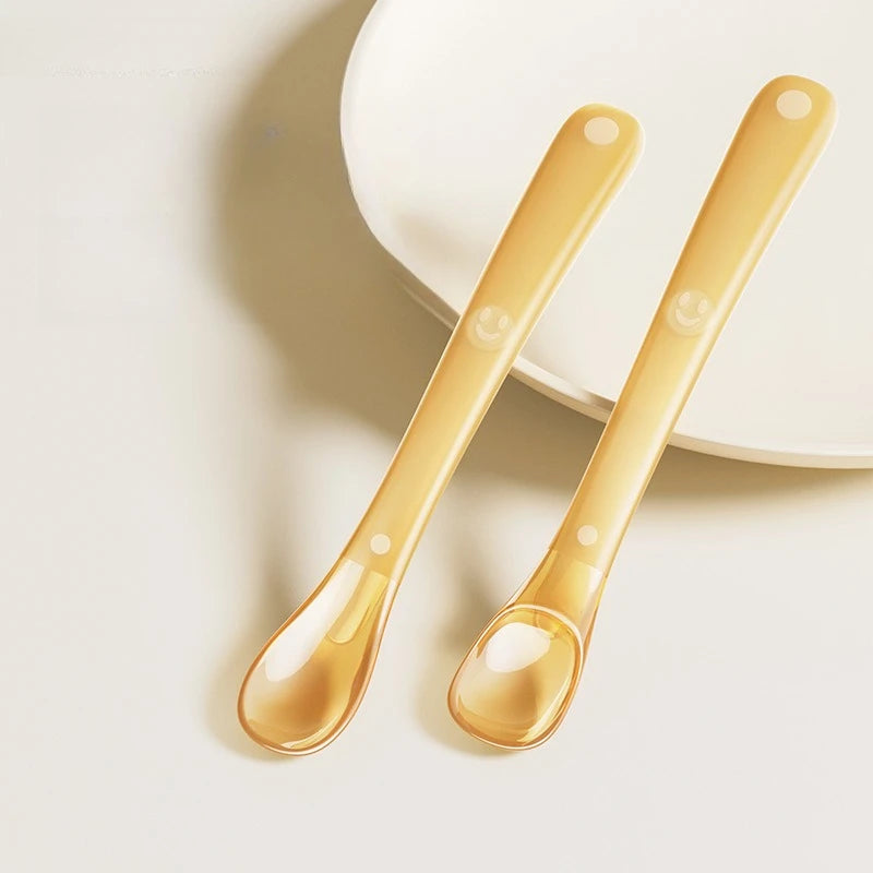 Boxed Silicone Spoon Newborn Baby Food Supplement Spoon Feeding Water Silicone Soft Spoon Tableware Feeding Rice Paste Spoon