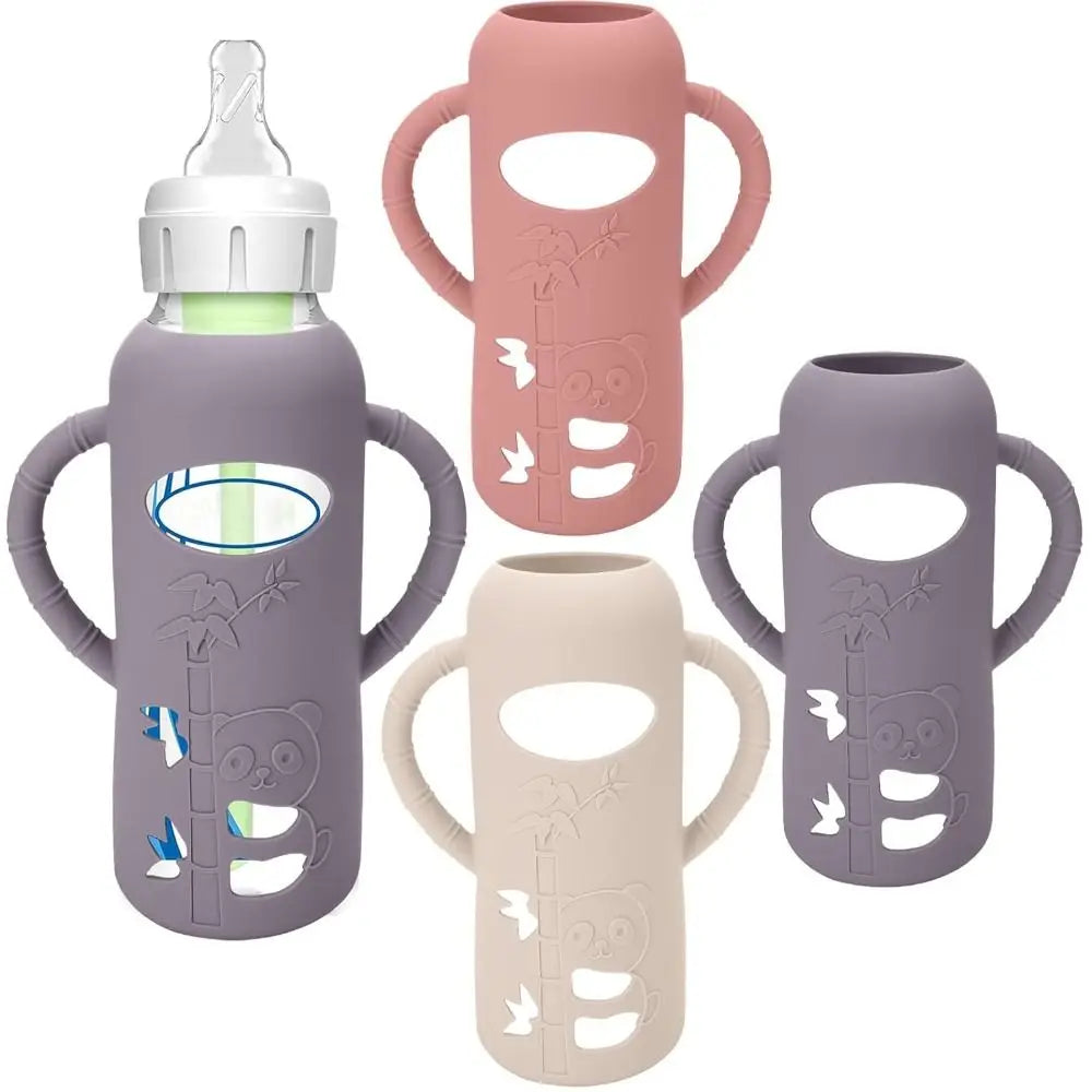 Multi-functional Baby Bottle Handle Soft Anti Breakage Normal Neck Bottles Easy Grip Baby Bottle Sleeves for Dr. Brown's
