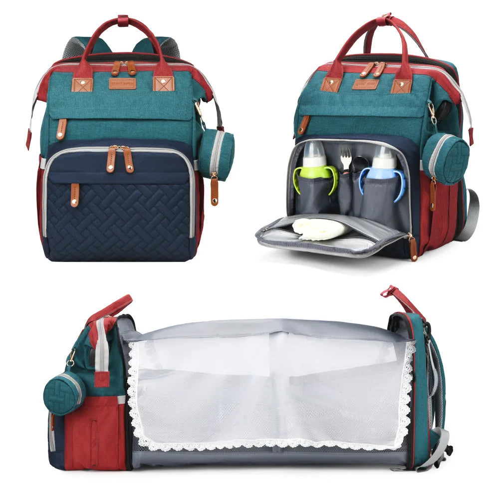New Baby Nappy Changing Bags Changing Station Portable Baby Bed Travel Bassinet Folding Crib Shade Cloth Changing Pad Waterproof