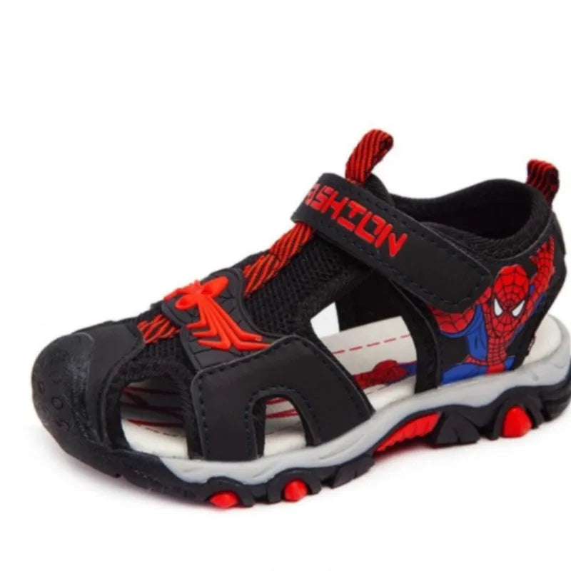 Boys Sandals  Summer Kids Beach Shoes Children Shoes Cartoon Spiderman Boys Shoes Baby Sandals Soft Toddler Kids Sandals