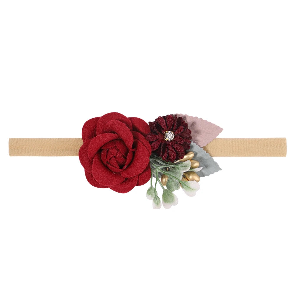 Baby Girl Headband Cute Flower Elastic Hair Band Newborn Head Toddler Headband Headwear Baby Hair Accessories Easter Gifts