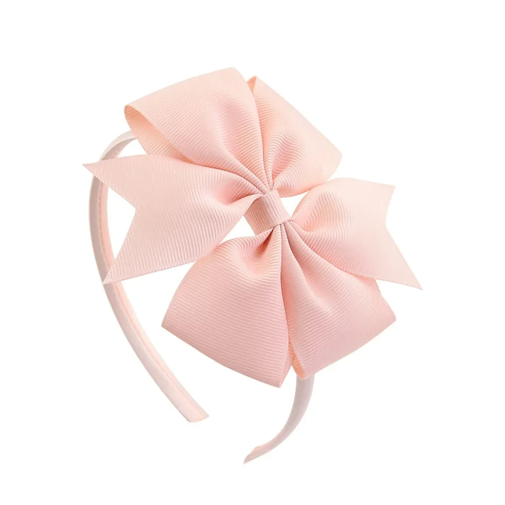 1 Piece Ribbon Handmade Hair Bows Hairbands for Baby Girls 20 Colors Cute Bowknot Solid Headband Headwear Baby Hair Accessories