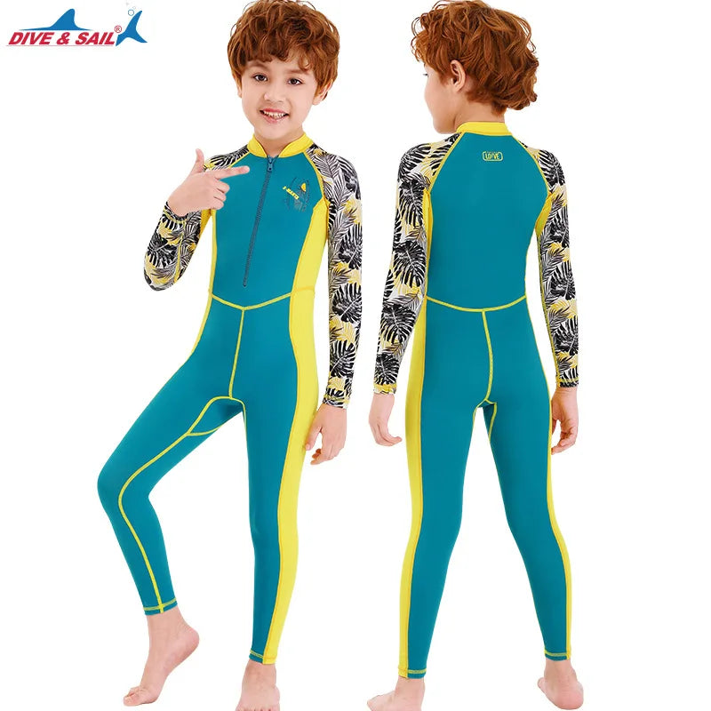 Kids UPF50+ Diving Suit Wetsuits Children's Spandex Wetsuit for Boys Girls Swimming Rash Guard Surfing Kayak Clothes