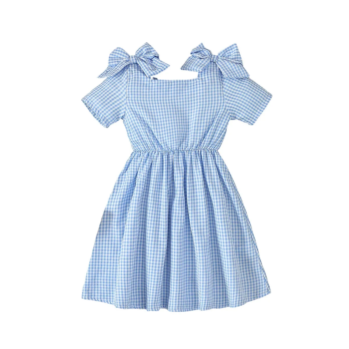 Blue Plaid Smocked Summer Outfits for Toddler Brother And Sister Matching Gentleman Boy Set Girl Dresses Family Clothes