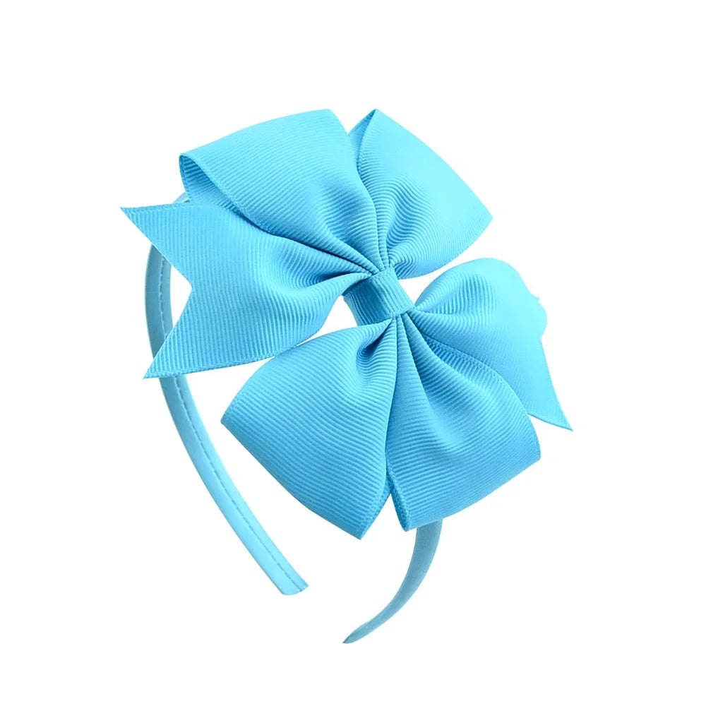 1 Piece Ribbon Handmade Hair Bows Hairbands for Baby Girls 20 Colors Cute Bowknot Solid Headband Headwear Baby Hair Accessories