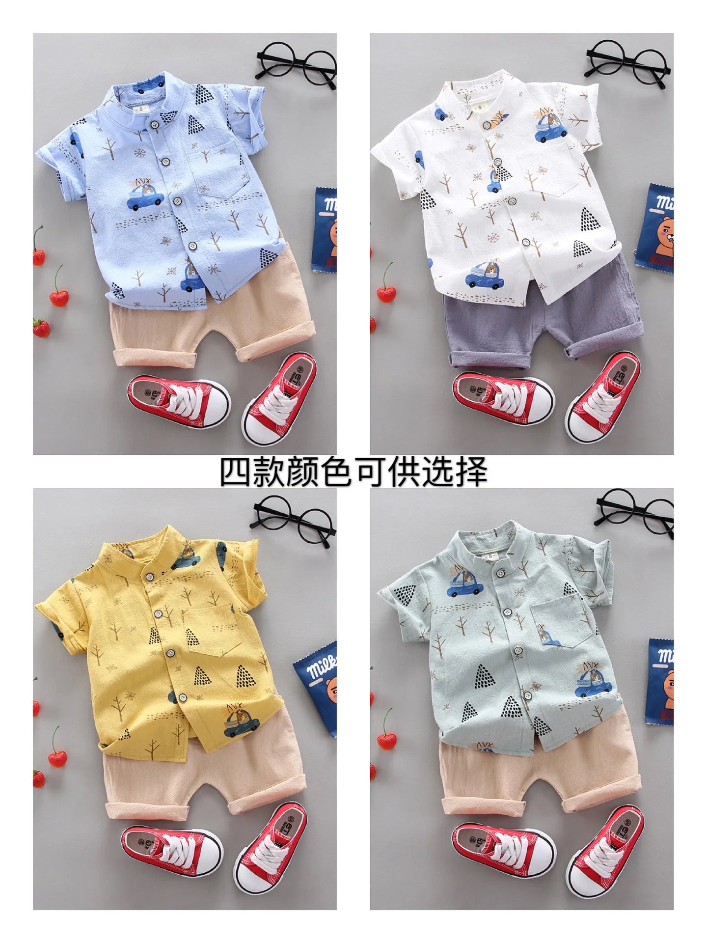 Fashion Baby Boy's Suit Summer Casual Clothes Set Top Shorts 2PCS Baby Clothing Set For Boys Infant Suits Kids Clothes