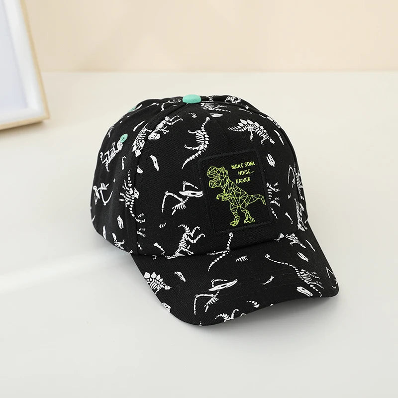 Children's Kids Baseball Cap for Girl Boy Spring Summer Baby Sun Hat Animal Dinosaur Printed Toddler Peaked Caps