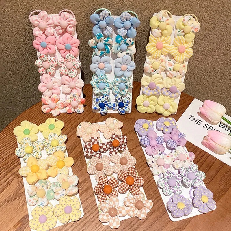 Girls Exquisite Sweet Flower Hair Tie Small Rubber Band Children'S Hair Rope Baby Cute Headwear Hair Accessories Kids Headband