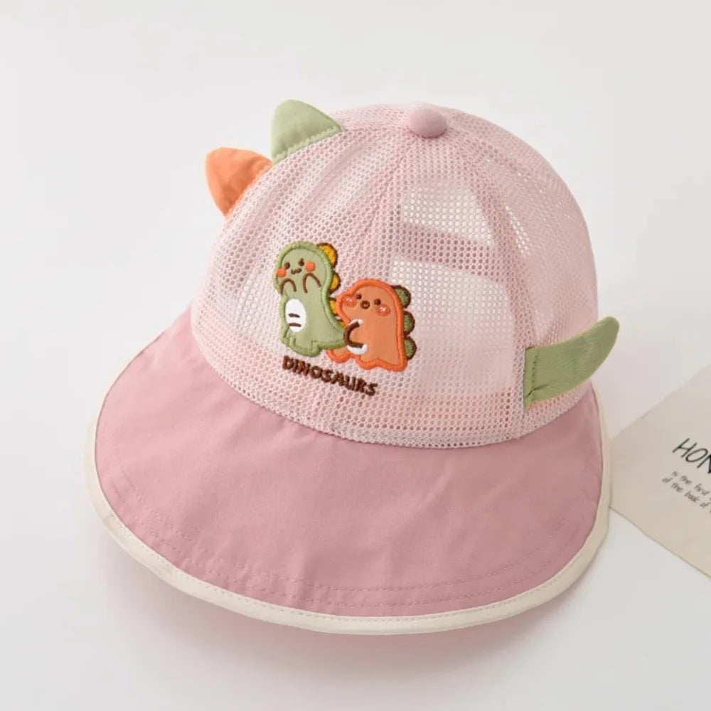 Thin Children's Mesh Basebal Hat Large-Brim Sunshade Kids Summer Sun Hat Korean Style Comfortable Baby Duckbill Hat Outdoor