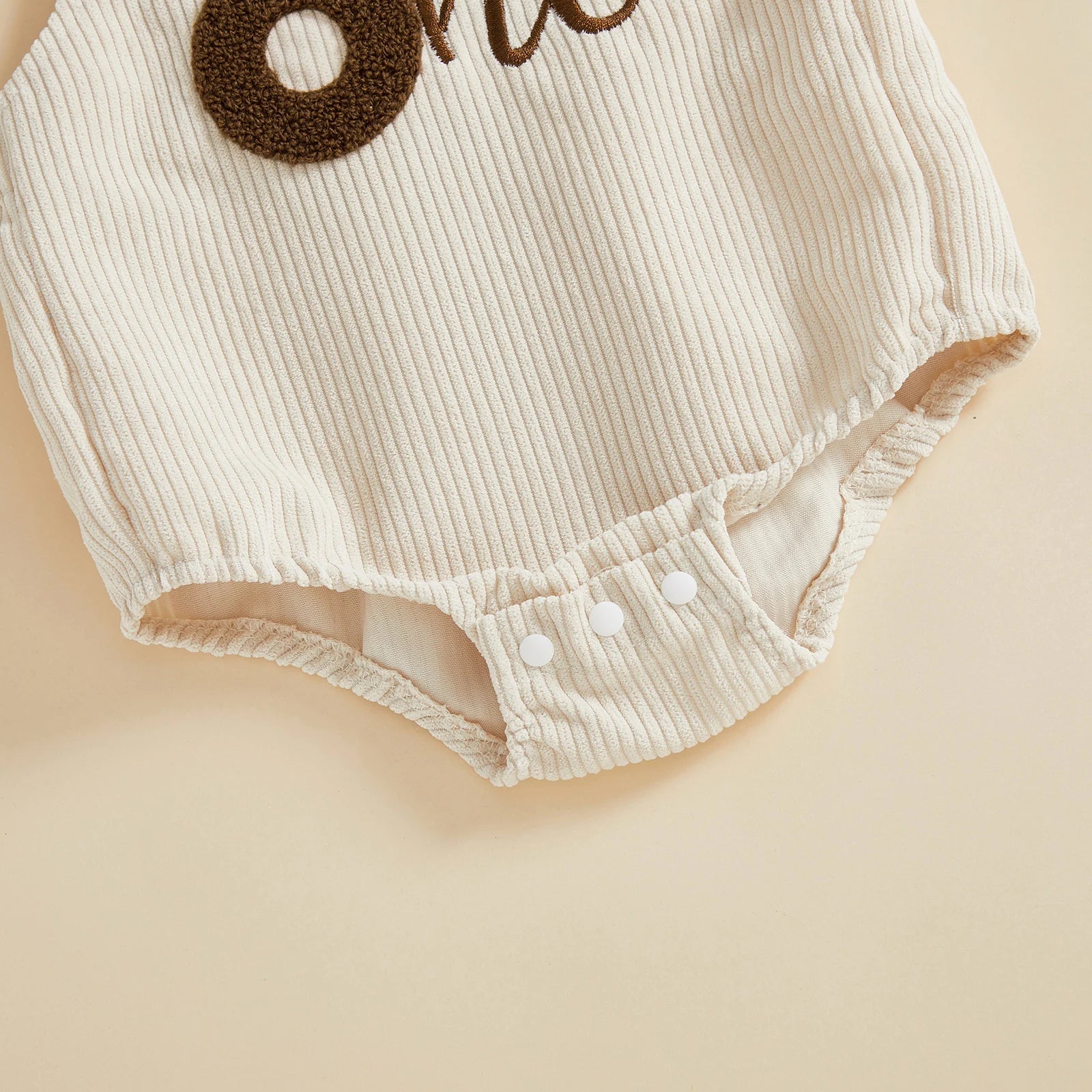 Baby Boy 1/2 Birthday Outfit Sleeveless Corduroy Overalls Half Way to One Cake Smash Romper for Half Birthday Party