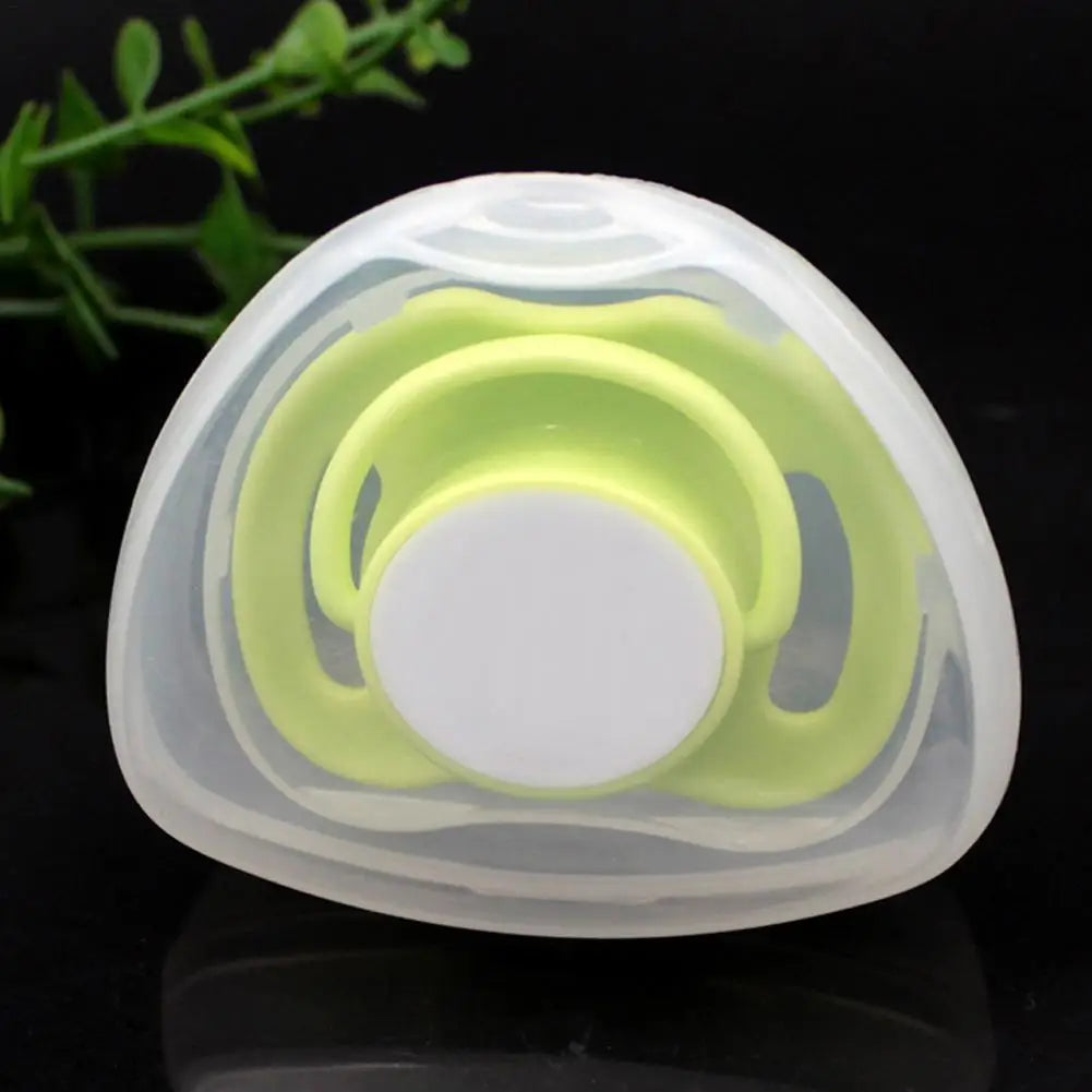 Pacifier Cover 3 Pieces Pacifier Container Holder Case Lightweight Transparent Baby Soother Container Carrier for Boys Girls