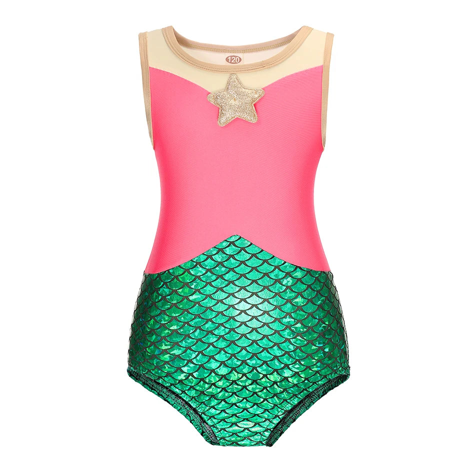 Baby girls swimsuit and kids beach swimsuit, Princess collection, 2 piece swimsuit