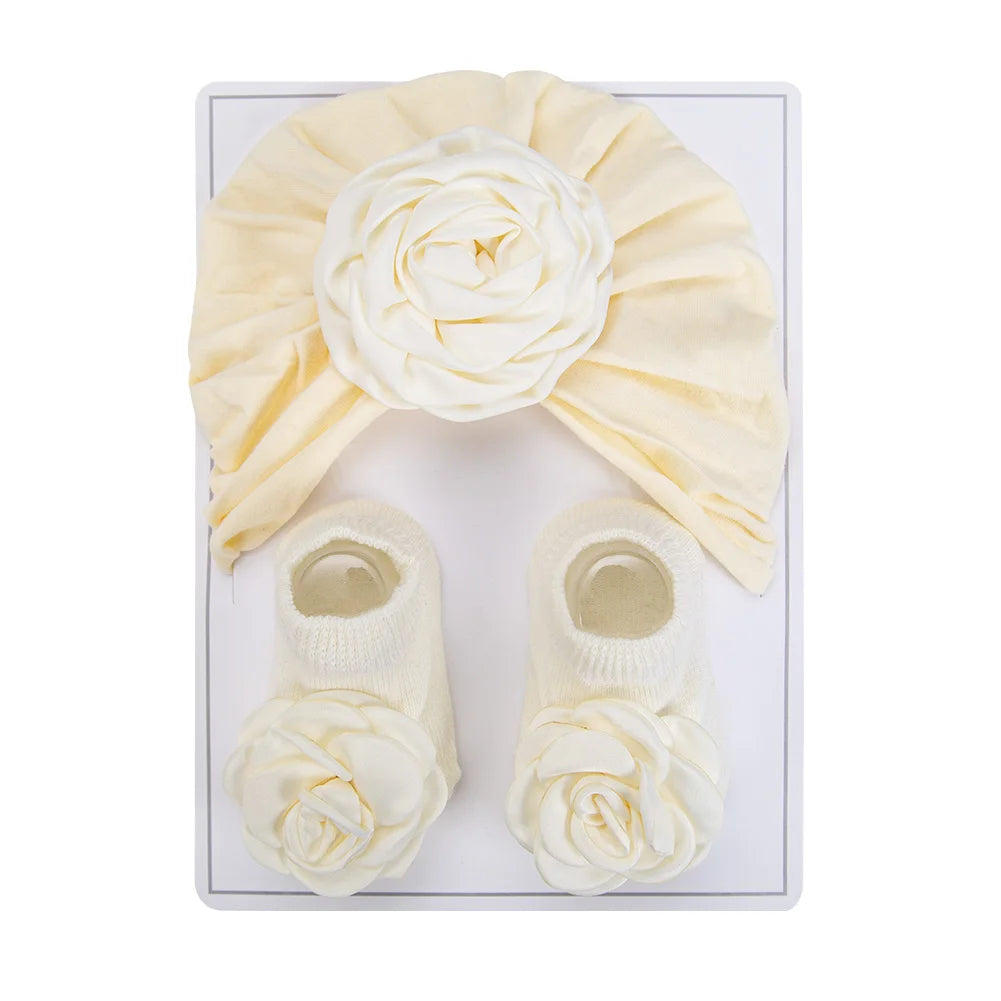 3Pcs/Lot Solid Satin Ruffled Knee Baby Socks 0-12M Soft Cotton Solid Toddler Boys Girls Bows Nylon Hairbands Long Sock Warm Leg