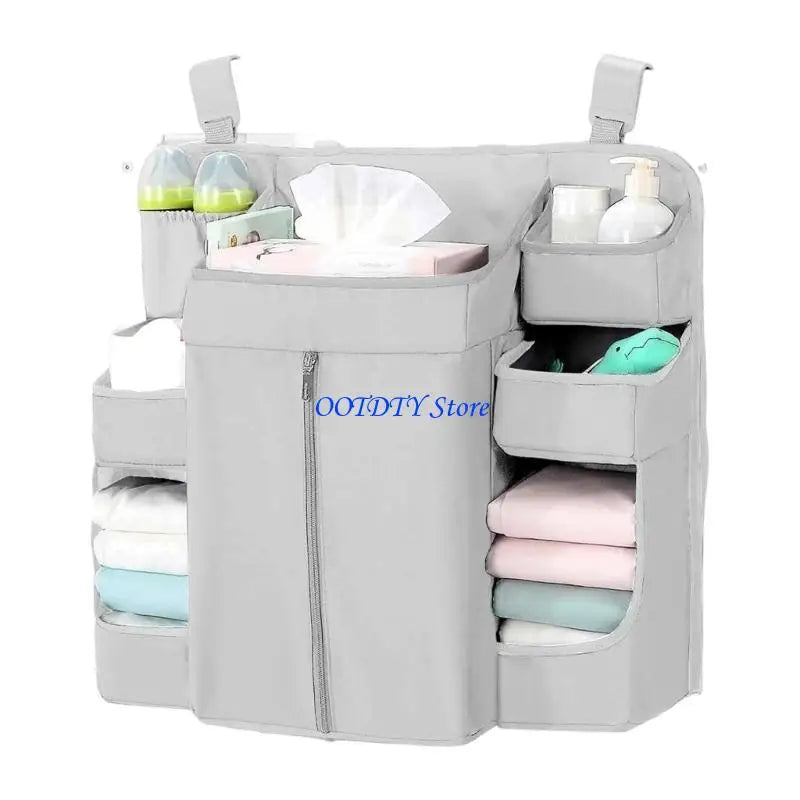 367A Cloth Diaper Holders With Adjustable Straps Multiple Layer Baby Bed Storage Bag For Toy Diapers Essential