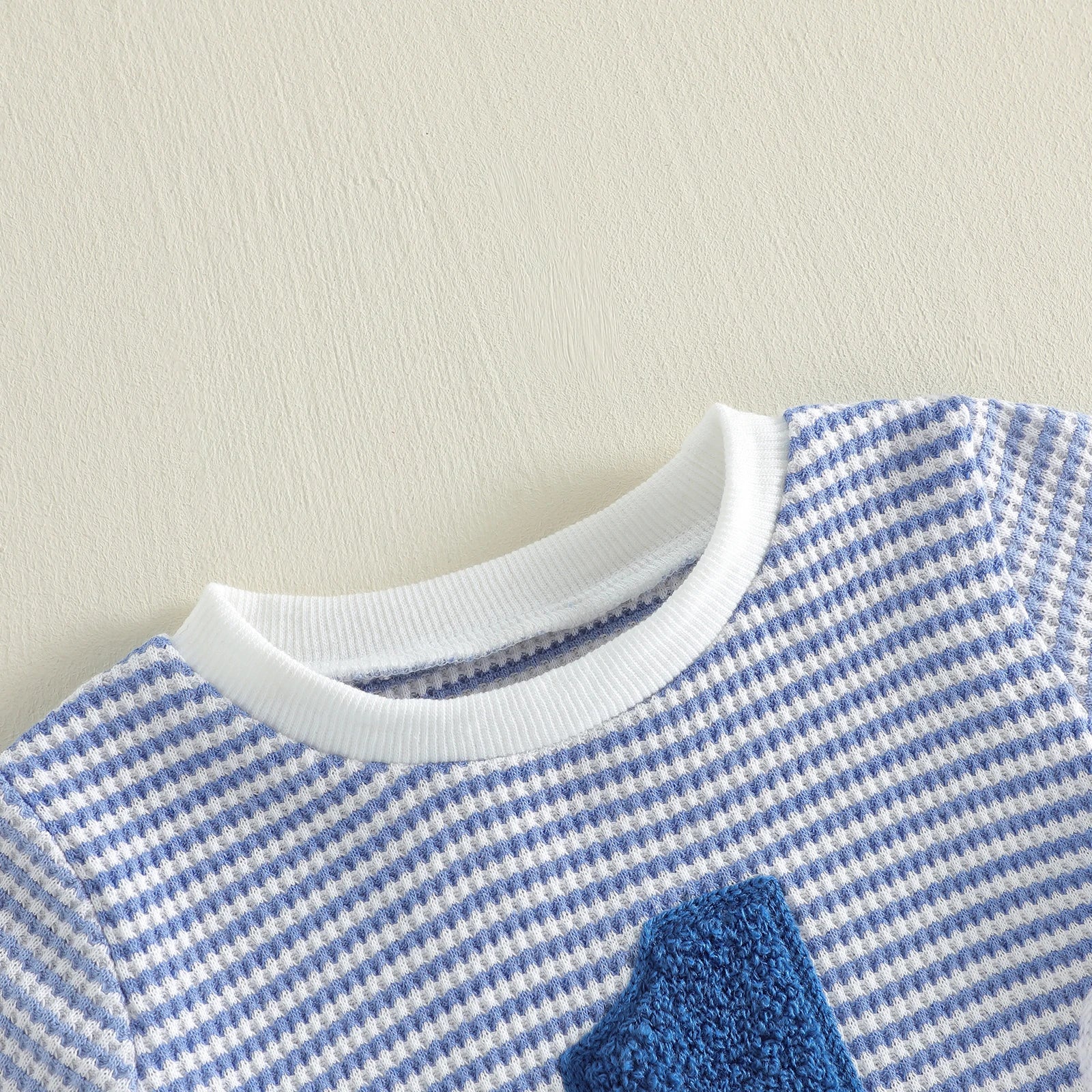 Baby Boys First Birthday Outfits Adorable Number Embroidery Striped Short Sleeve Round Neck Tops and Shorts Set