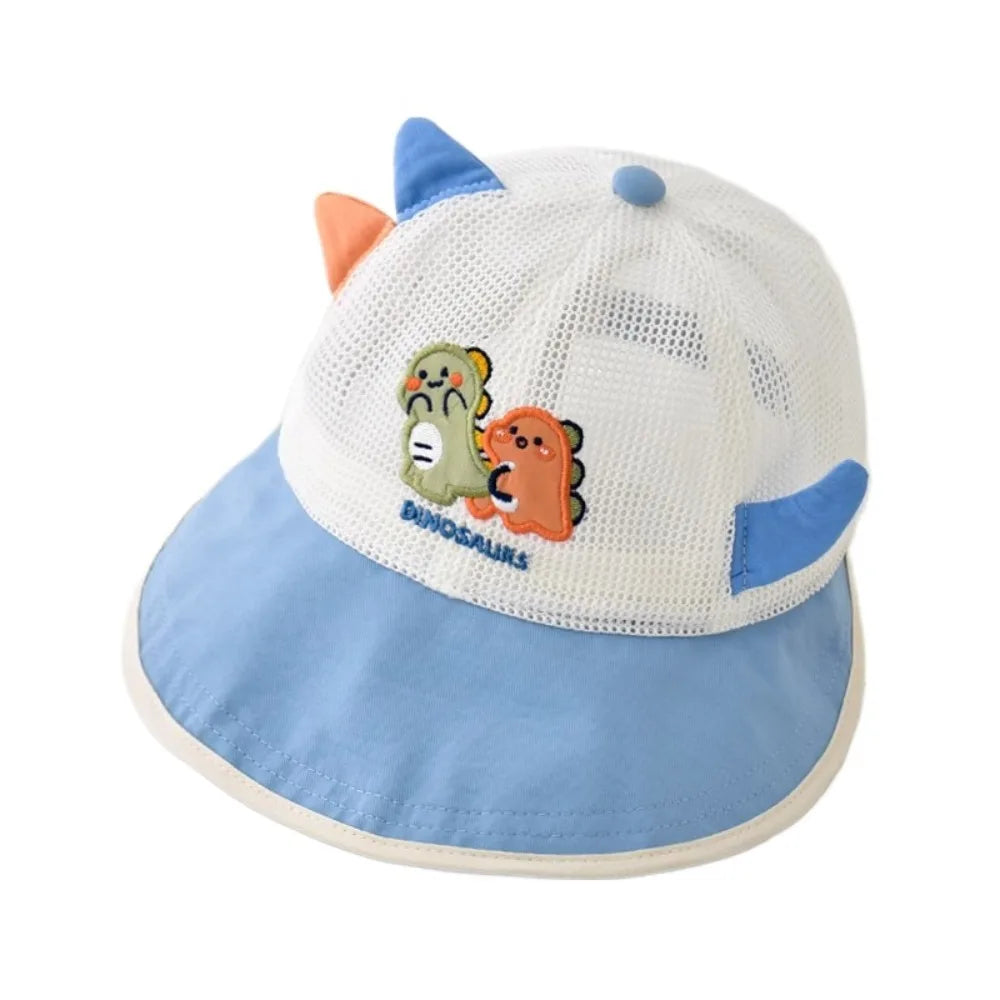 Thin Children's Mesh Basebal Hat Large-Brim Sunshade Kids Summer Sun Hat Korean Style Comfortable Baby Duckbill Hat Outdoor
