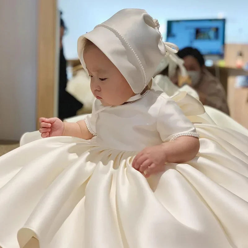 Eid Baby First Birthday Dress Newborn Infant Girls Christmas Party Dresses Children Lolita Ball Gown Kids Boutique Clothing