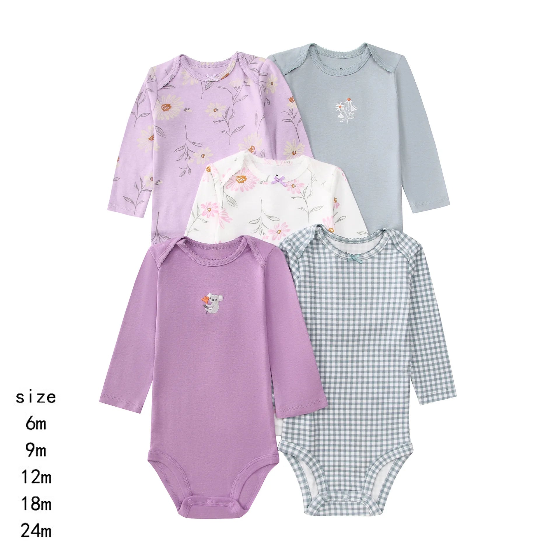 100% Cotton Soft Breathable Baby Bodysuits Long Sleeve Newborn Infant Boys Girls Onesies Rompers Bebe Clothes Baby Shower Gifts